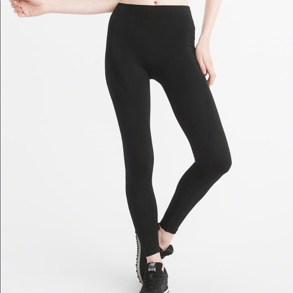 Abercrombie & Fitch Black Mid-rise Leggings